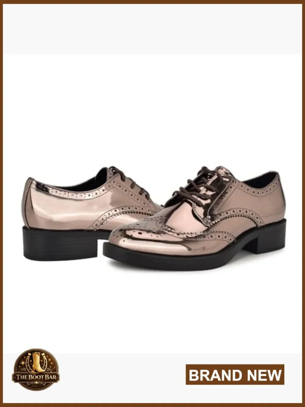 Lace-Up Block Heel Loafers, Round Toe, 1.26